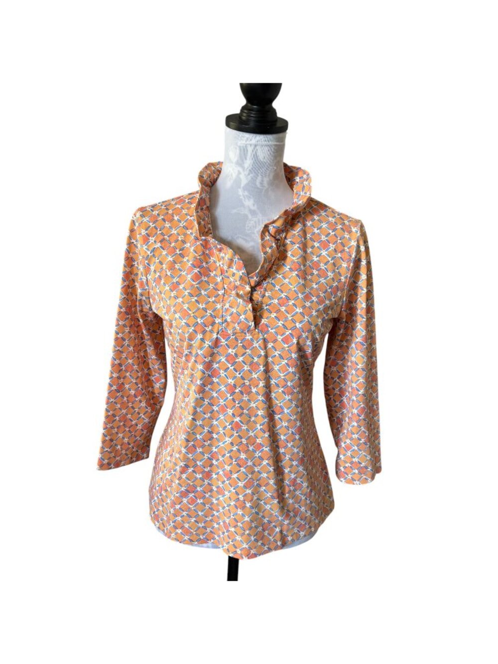 J Mclaughlin Durham Top Womens Catalina Cloth Orange Medium